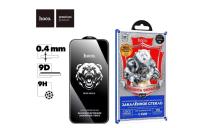 Стекло защитное HOCO A777 Bear Shield, черная рамка, iPhone 15 Pro