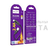 Кабель-Usb Micro Hoco Premium X122, чёрный (неупакованный)