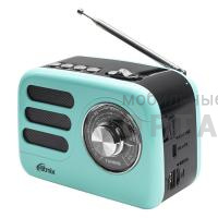 Радиоприемник трёхдиапазонный RITMIX RPR-033 AZURE, Bluetooth v.5.3, USB флэш/microSD, MP3, вход USB Type-C, лазурный(1/30)