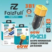 АЗУ блок питания FaizFull FZ42 USB-Сx2 30W, USB-A18W (60W) АЗУ блок питания FaizFull FZ42 USB-Сx2 30W, USB-A18W (60W)