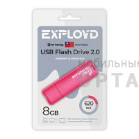 Флешка USB 8 Гб Exployd  620  красный