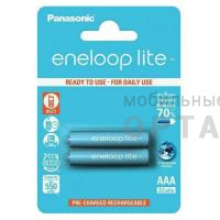 Аккумуляторная батарейка PANASONIC R03 eneloop lite BK-4LCCE/2DE (550mAh) DECT (2 бл) (2/20/240)
