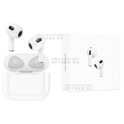 Наушники внутриканальные BOROFONE BW81 True, , пластик, микрофон, bluetooth 5.4, цвет: белый (1/22/132)